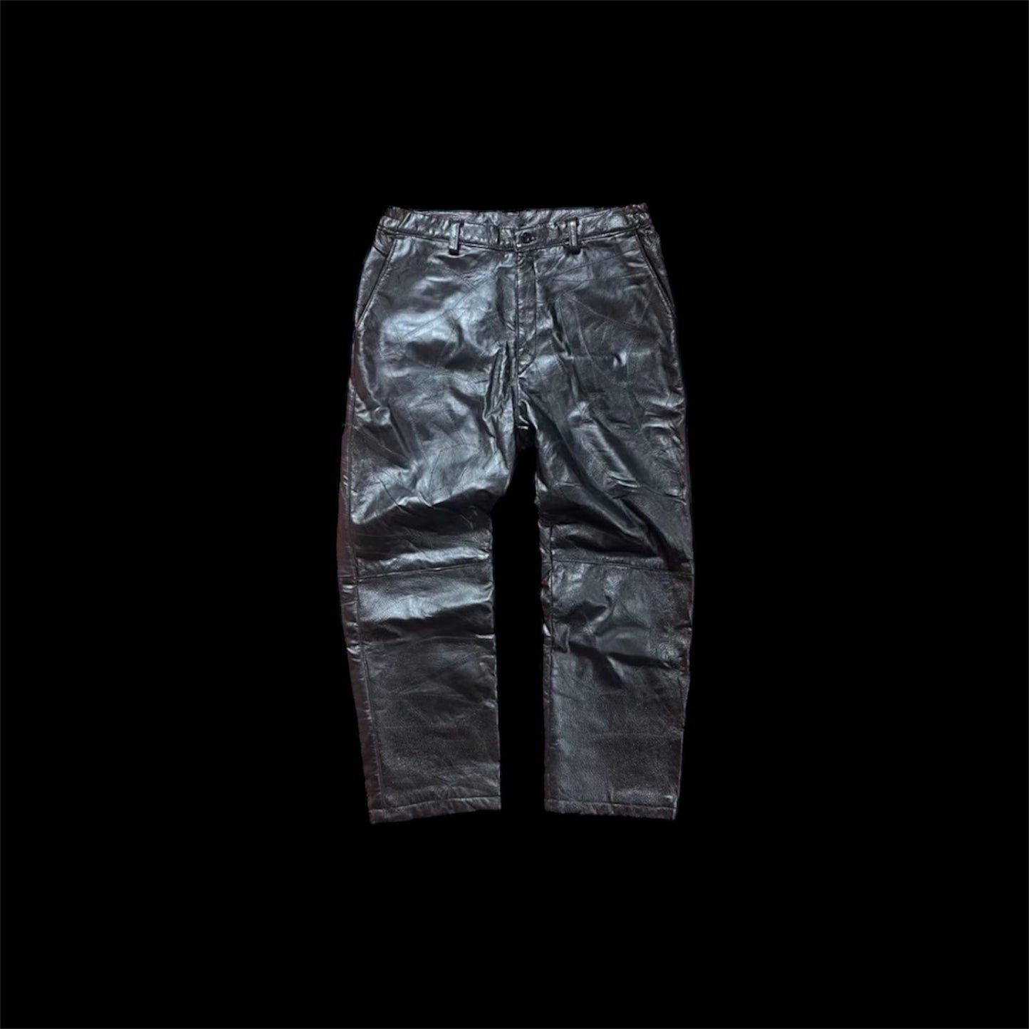 Patch Work Real Goat Leather Pant
