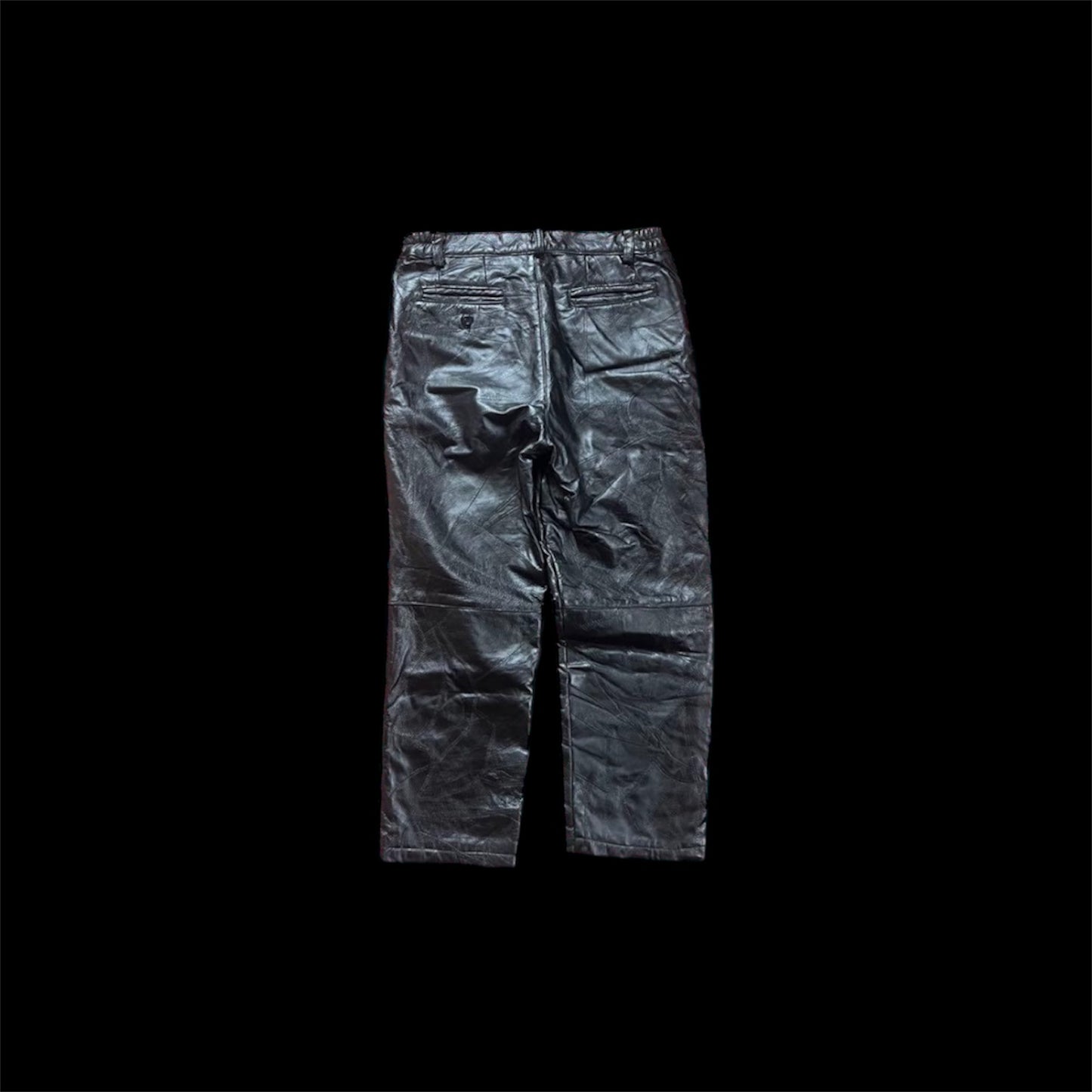 Patch Work Real Goat Leather Pant
