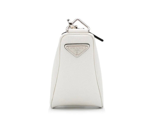 Prada Saffiano Triangle Bag White